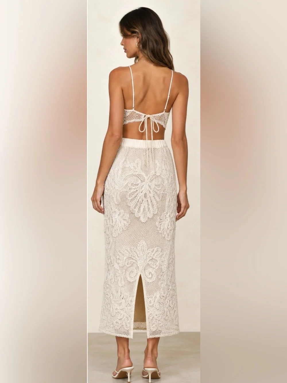Misa Los Angeles Crochet Lace Midi Skirt - NWT - Small - Picture 2 of 6